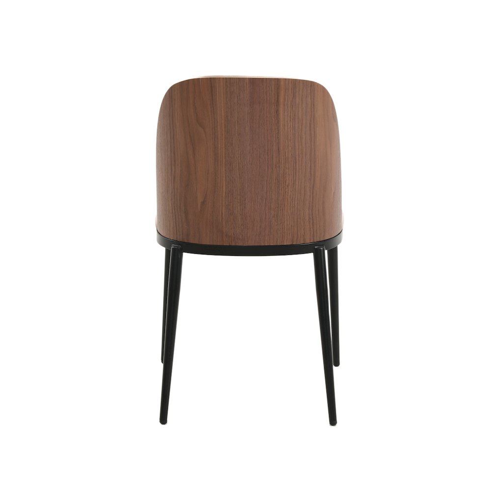 Zayle 7-Piece Dining Set with 55" Dining Side Chair in Walnut/Light Brown