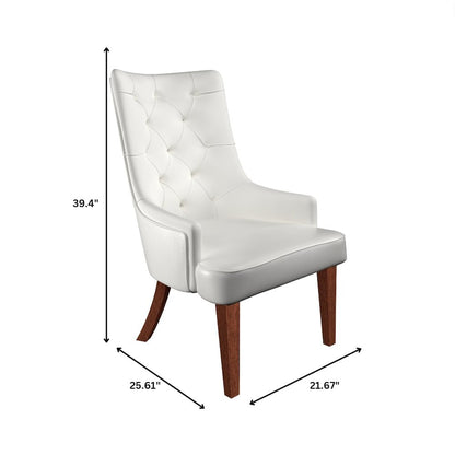 Spruce Collection Modern Wooden Dining Chair in Beige Velvet Set of 2