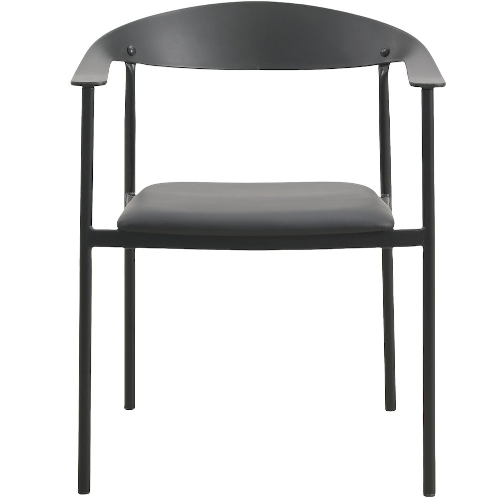 Kora Collection Modern Dining Chair in Black - Set of 2