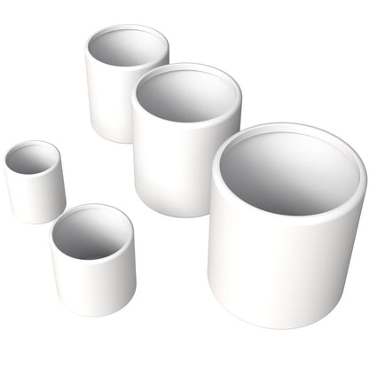 Tundra Series Poly Stone Planter Set in White