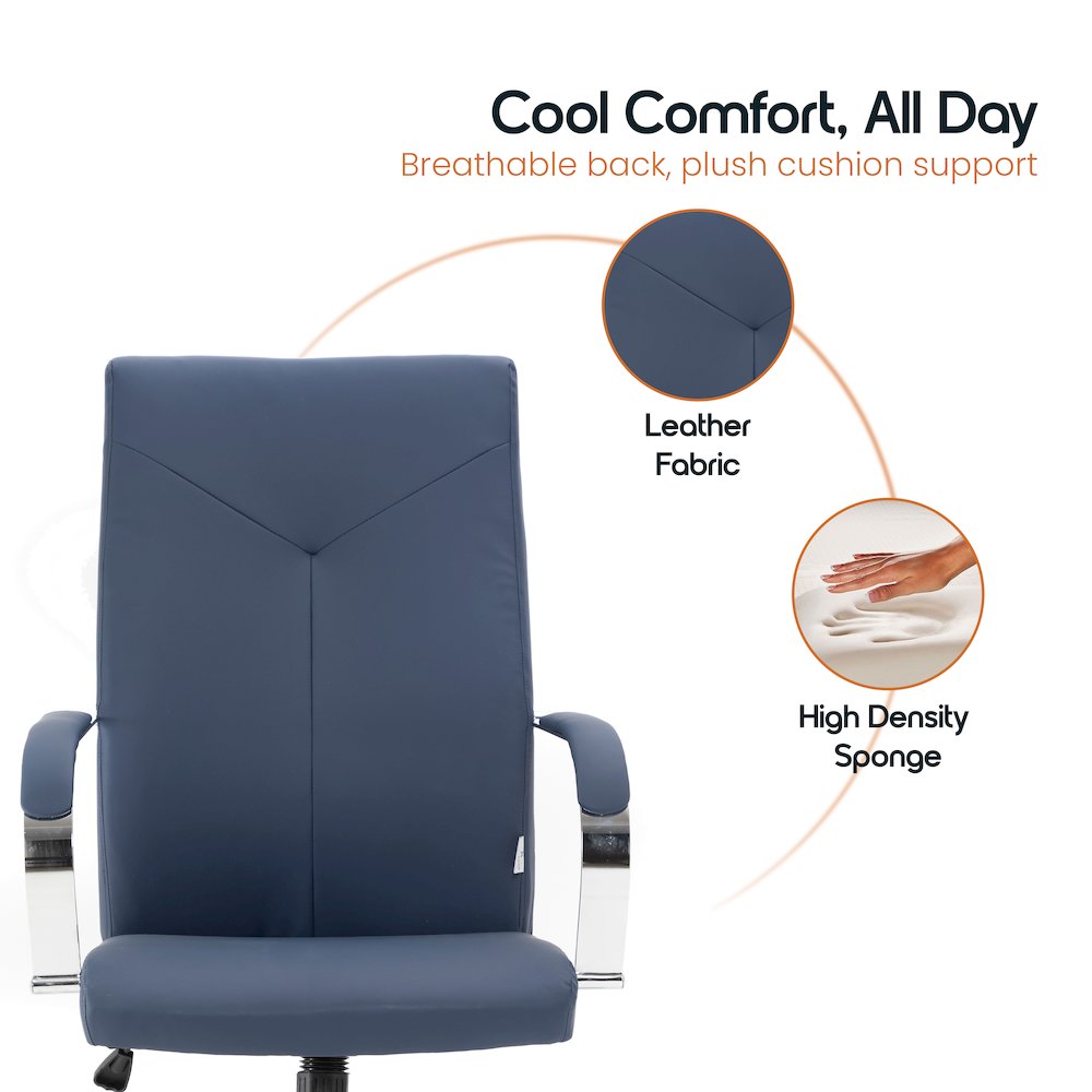 Sonora Modern High-Back Leather Office Chair