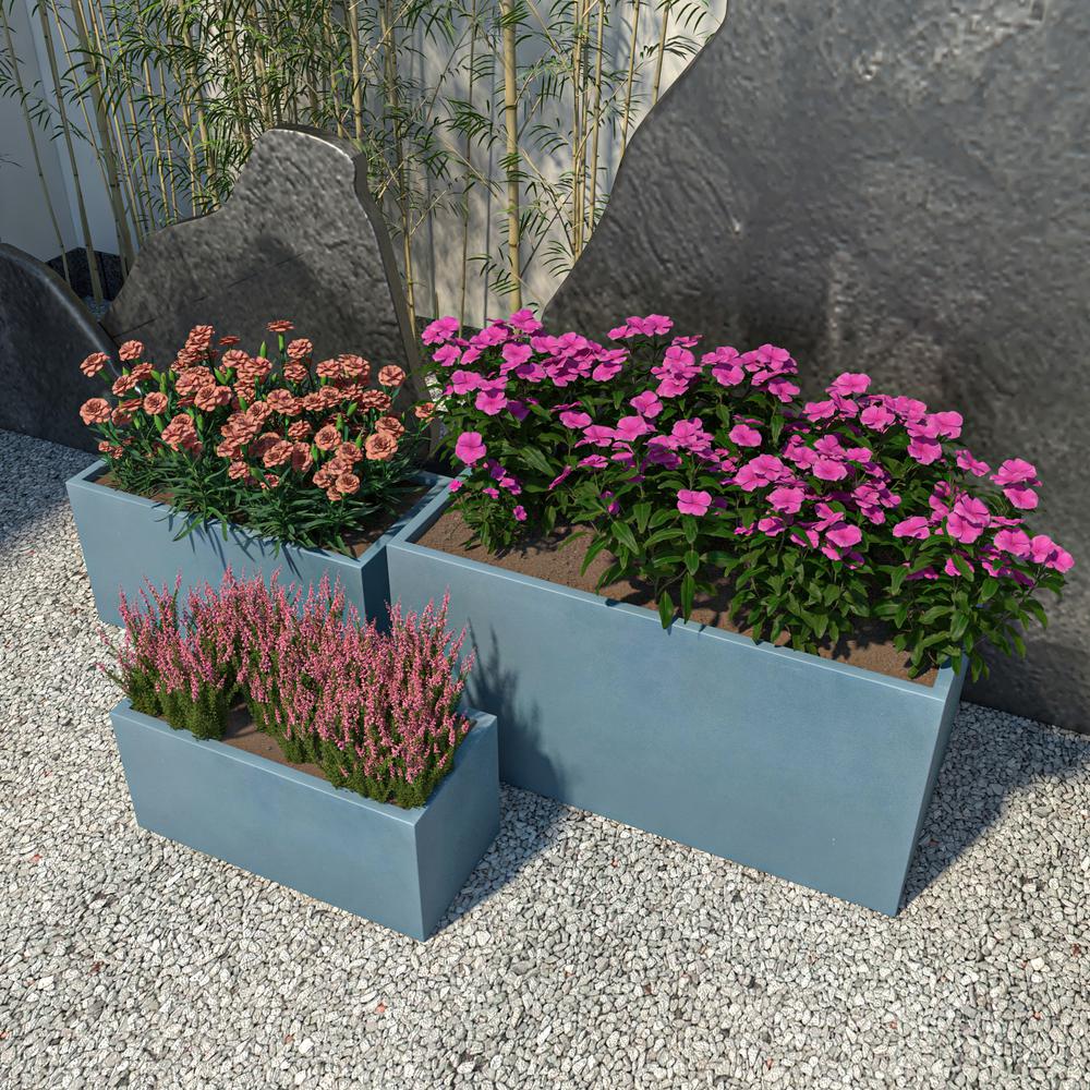Bloom Planter Set Aged Concrete