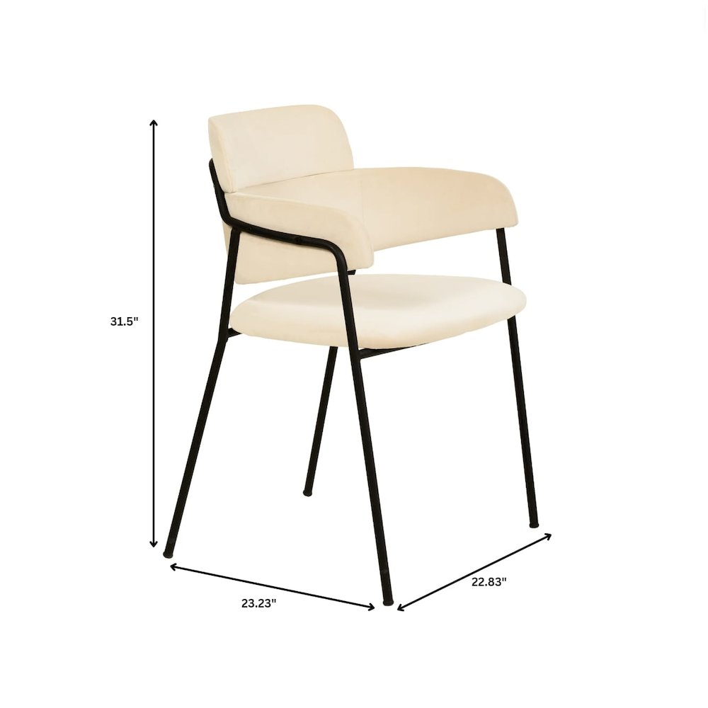 Axis Collection Modern Dining Chair in Beige - Set of 4