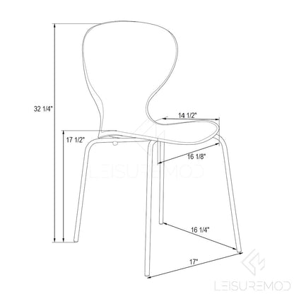 Modern Oyster Transparent Side Chair