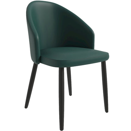 Paradiso Collection Modern Dining Seat in Green  Set of 2