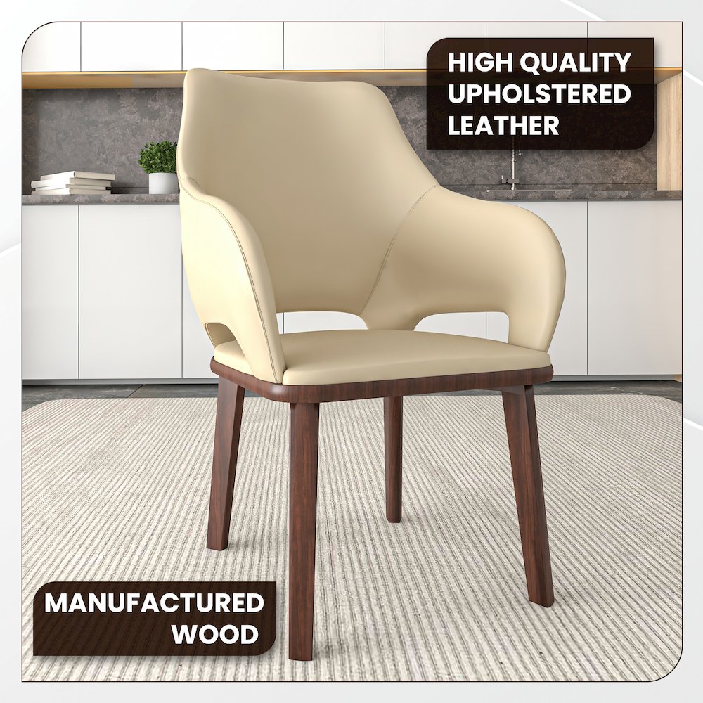 Vivara Collection Modern Dining Chair in Dark Green Set of 2