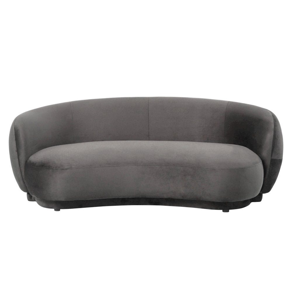 Faze Collection Modern Three Seater Sofa in Light Grey Velvet