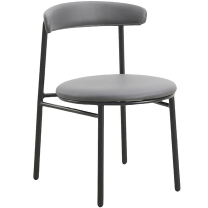 Lume Collection Modern Dining Chair in Charcoal Set of 4