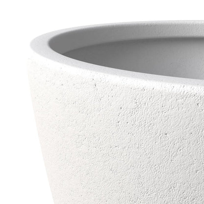 Dahlia Series Poly Stone Planter in White 21.3 Dia, 15.7 High