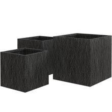 Verdura Series Poly Stone Planter set in Black