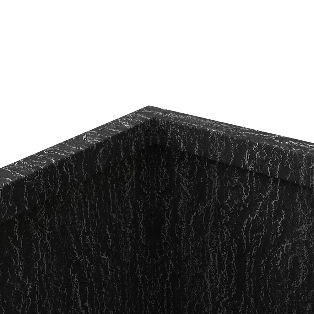 Verdura Series Cubic Poly Stone Planter in Dotted Blck 21.7 Cube