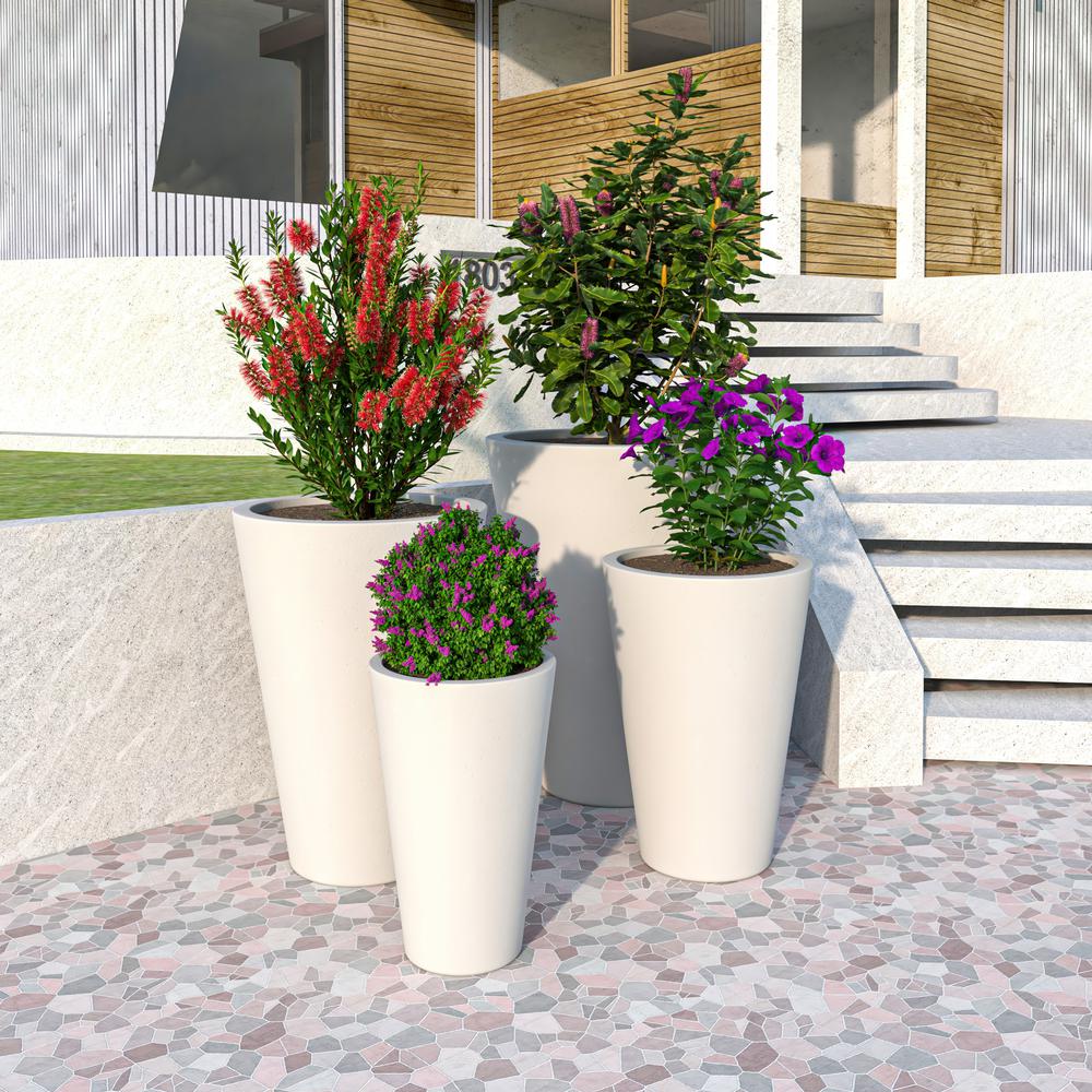 Pebble Planter Set White