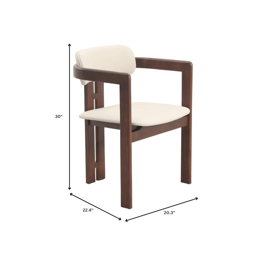 Velo Series Modern Dining Cha...lnut Color Wood with Toupe Seat Set of 4