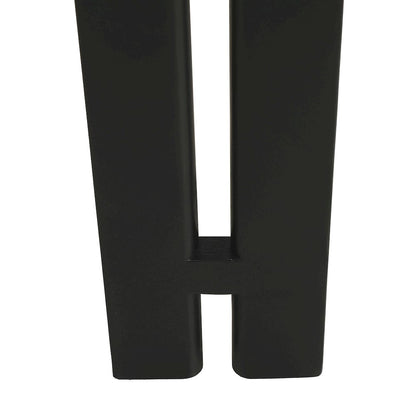 Velo Series Modern Dining Chair in Black Wood with Off White Seat