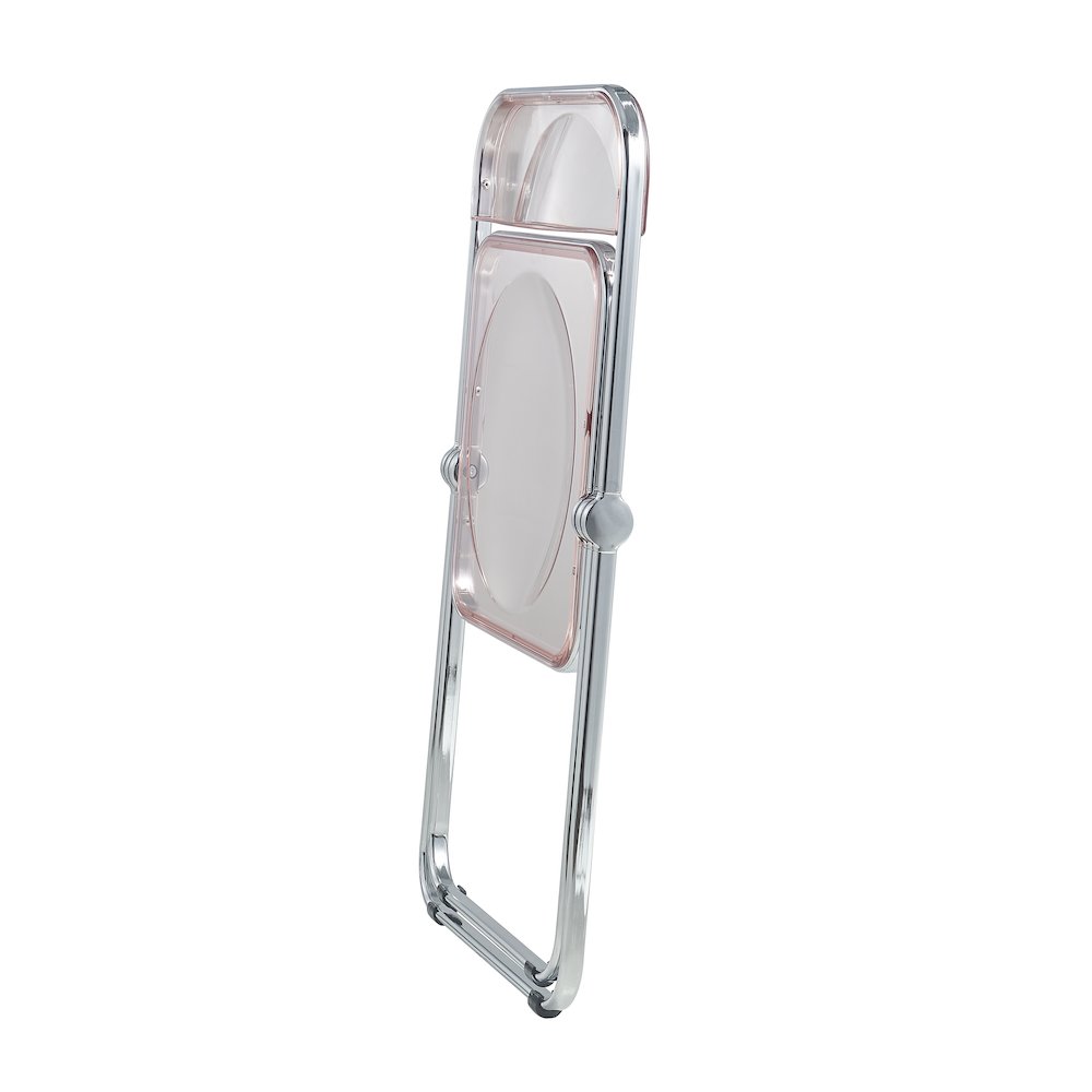 Lawrence Acrylic Folding Chair With Metal Frame, Set of 4