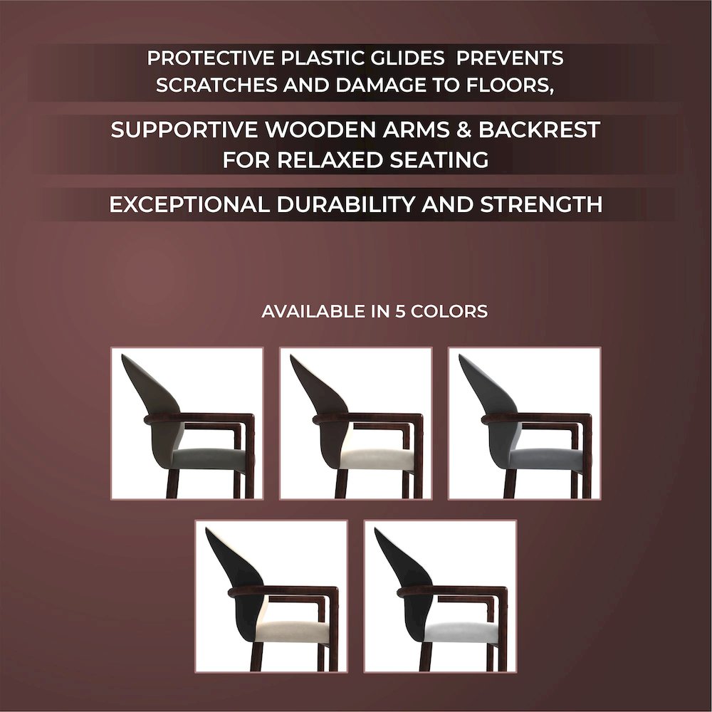 Opaline Series Elegant Wooden Dining Chair in Black Velvet and Toupe