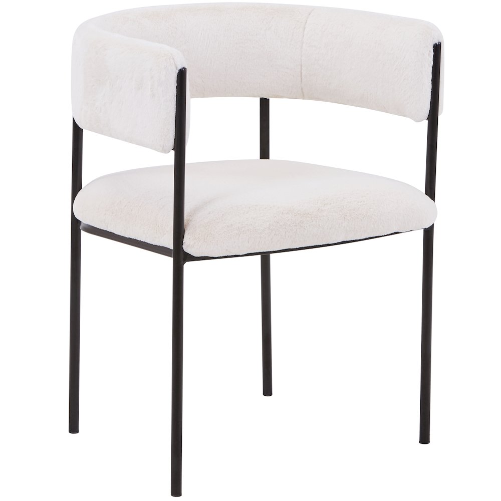 Gavin Series Modern Chair Black Frame in Light Taupe Set of 4