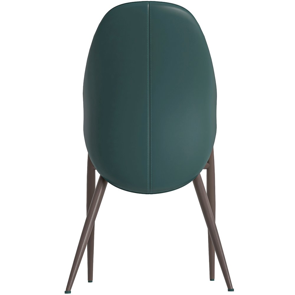 Sante Collection Modern Dining Chair Set of 2 in Cream/Green