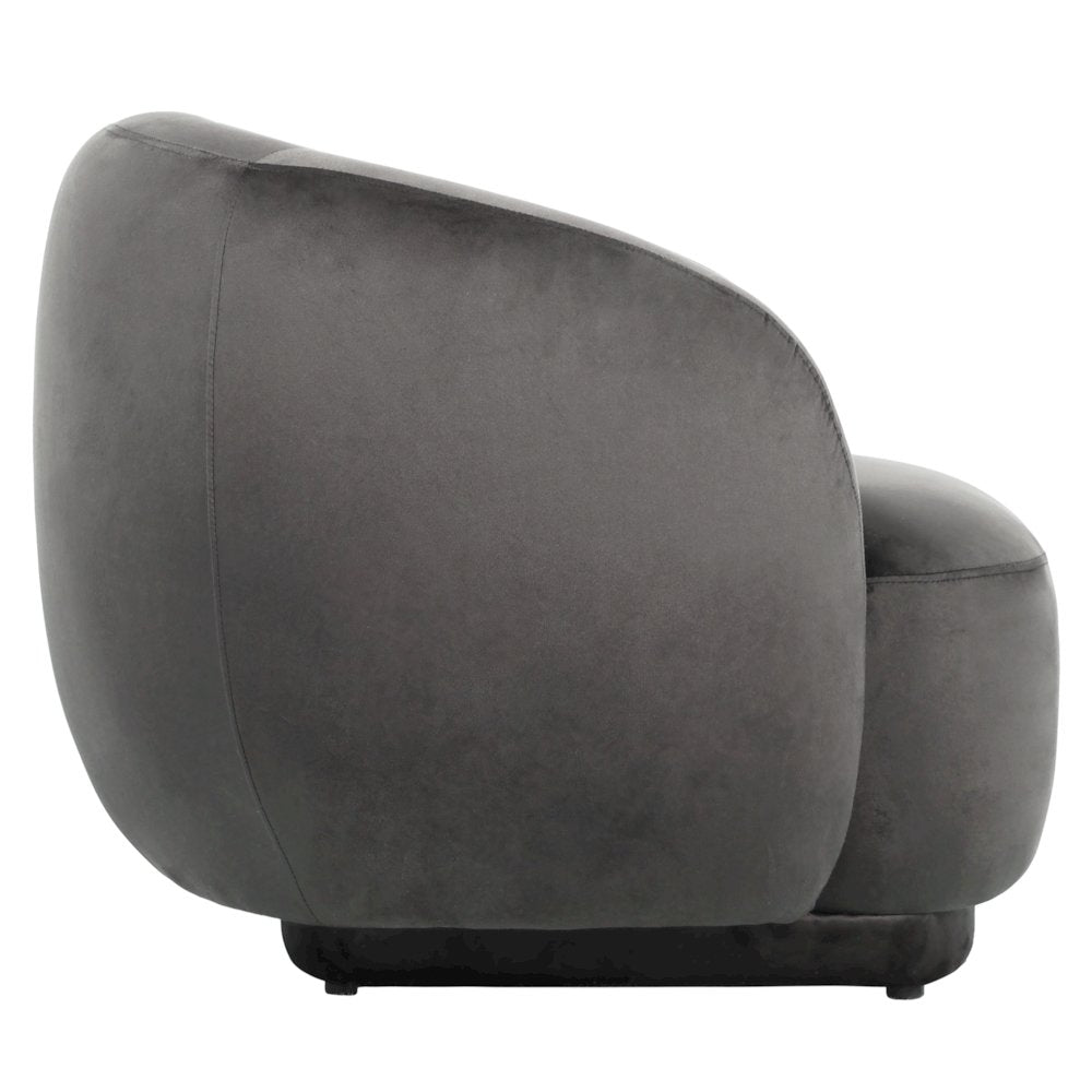 Faze Collection Modern Single Seater Sofa in Light Grey Velvet