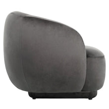 Faze Collection Modern Single Seater Sofa in Light Grey Velvet