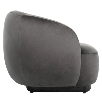 Faze Collection Modern Single Seater Sofa in Light Grey Velvet