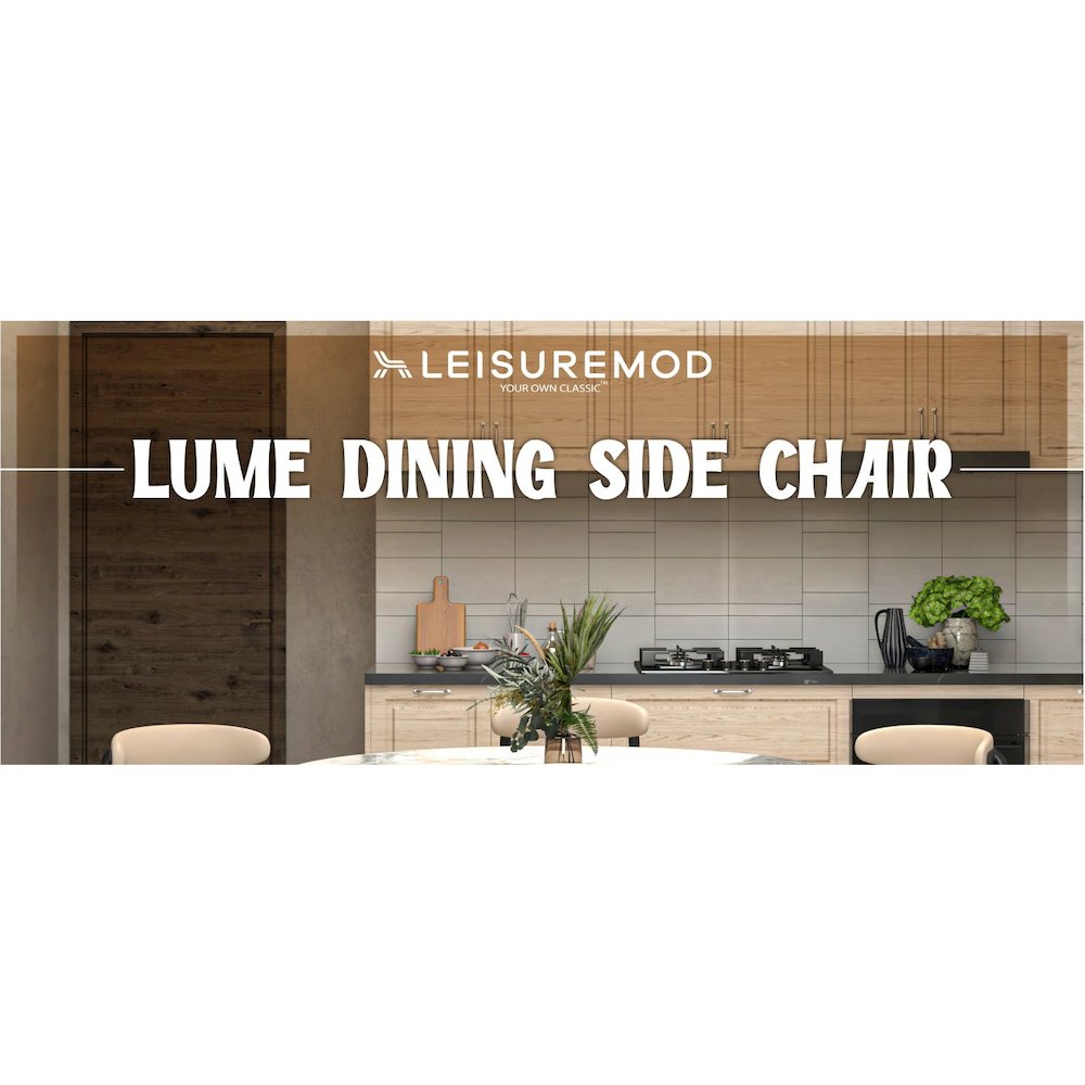 Lume Collection Modern Dining Chair in Dark Taupe Set of 2