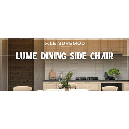 Lume Collection Modern Dining Chair in Dark Taupe Set of 2