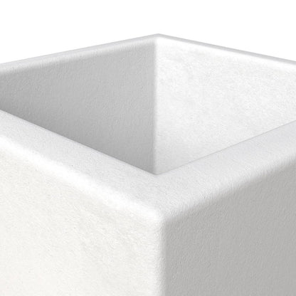 Orna Series Poly Stone Planter 17.7 Dia 36.2 High in White
