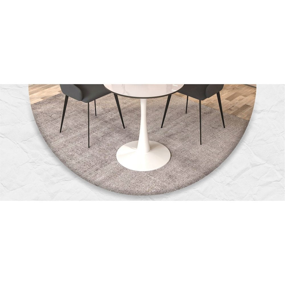 Bristol Series Dining Table White Base With White Stone 24" Round Top