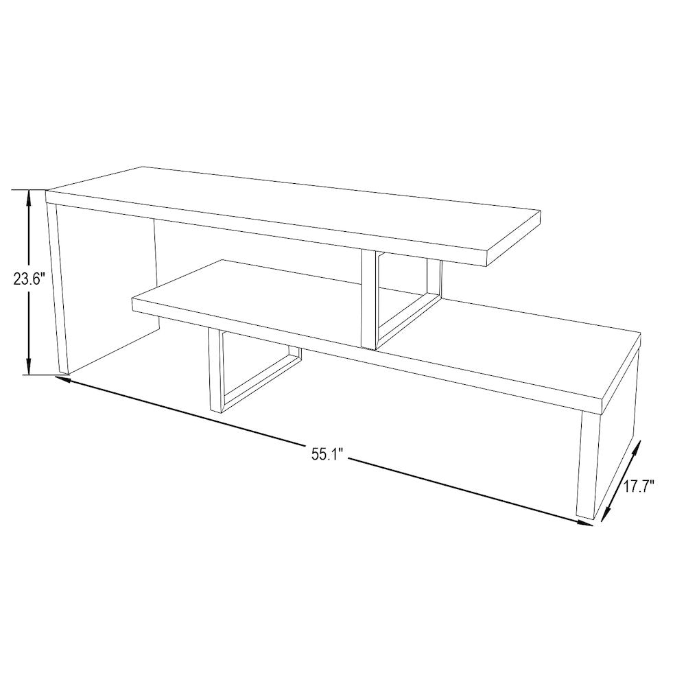 Orford Mid-Century Modern TV Stand in Phantom Grey