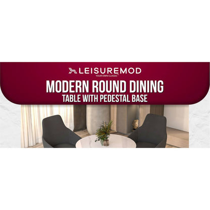 Bristol Series Dining Table White Base With White Stone 24" Round Top