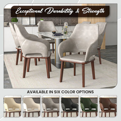 Vivara Collection Modern Dining Chair in Grey Set of 2