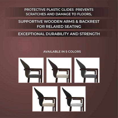 Opaline Series Elegant Wooden Dining Chair in Black Velvet and Toupe