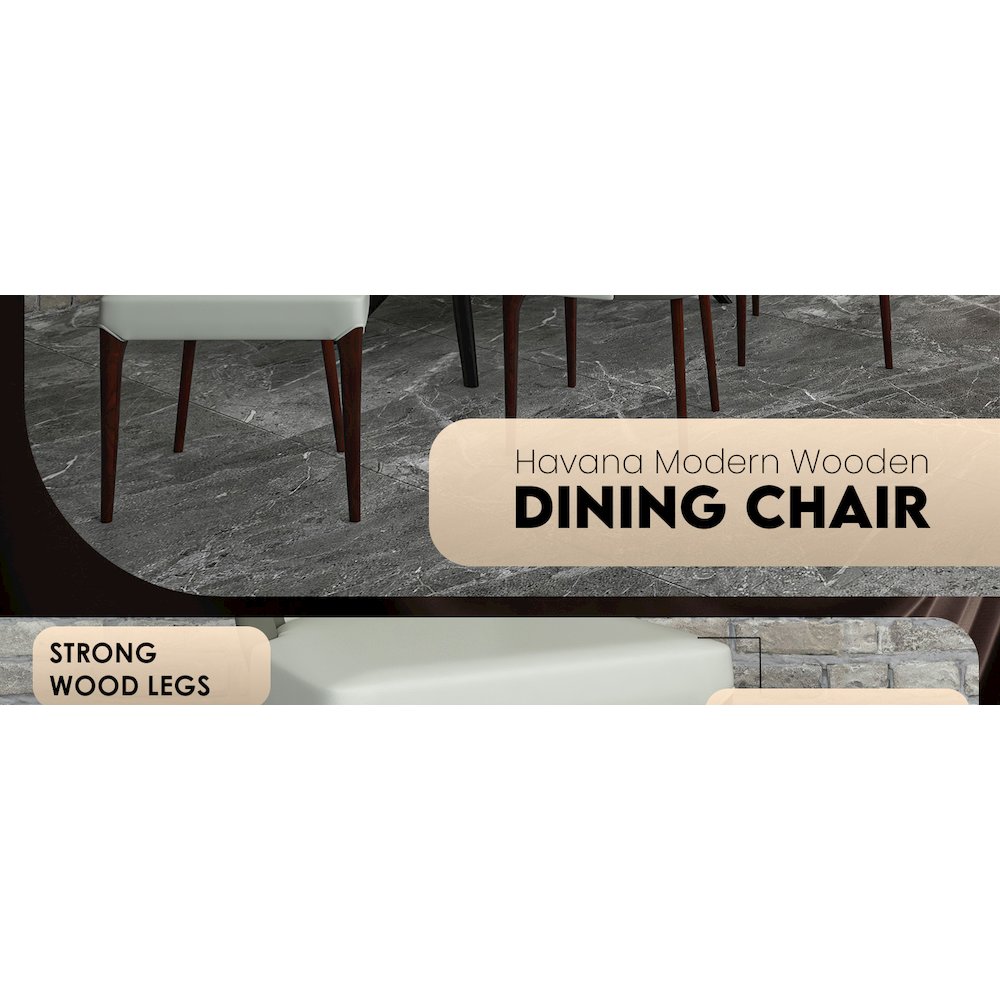 Havana Collection Modern Wooden Dining Chair in Toupe
