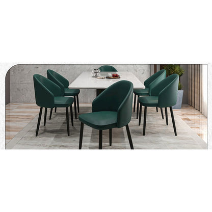 Paradiso Collection Modern Dining Seat in Green  Set of 2