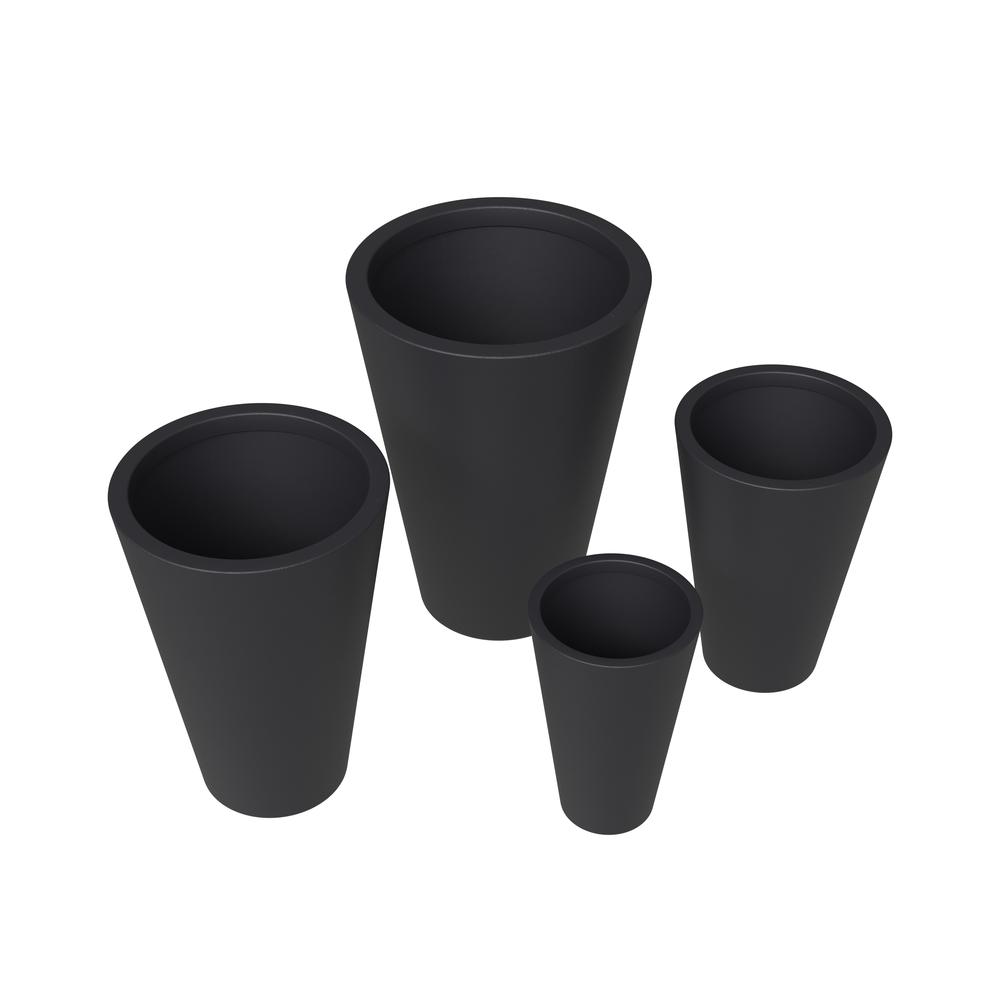 Pebble Planter Set Black