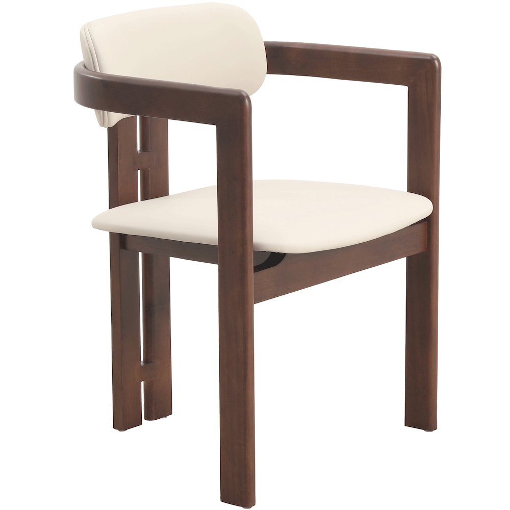 Velo Series Modern Dining Cha...lnut Color Wood with Toupe Seat Set of 4