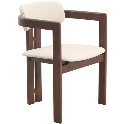 Velo Series Modern Dining Cha...lnut Color Wood with Toupe Seat Set of 4