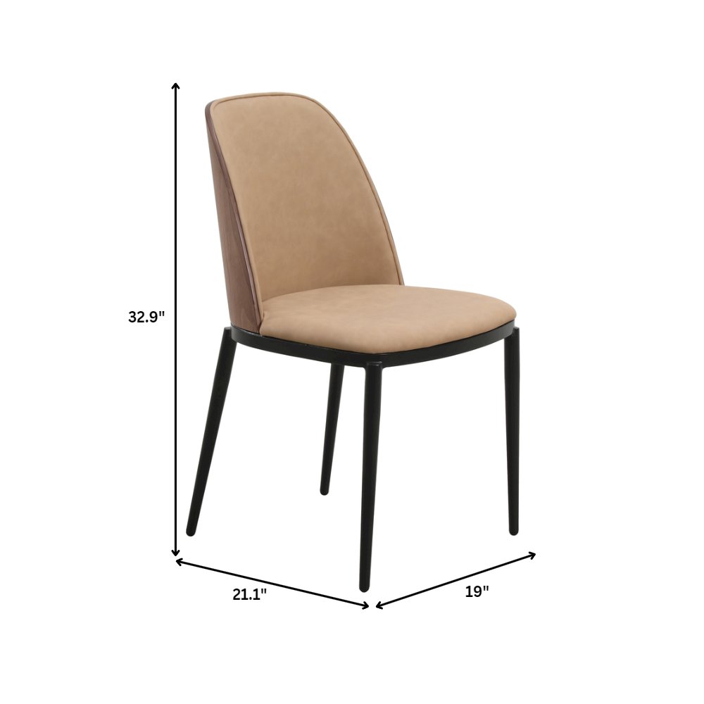 Zayle 7-Piece Dining Set with 55" Rectangular Dining Side Chair in Walnut/Brown