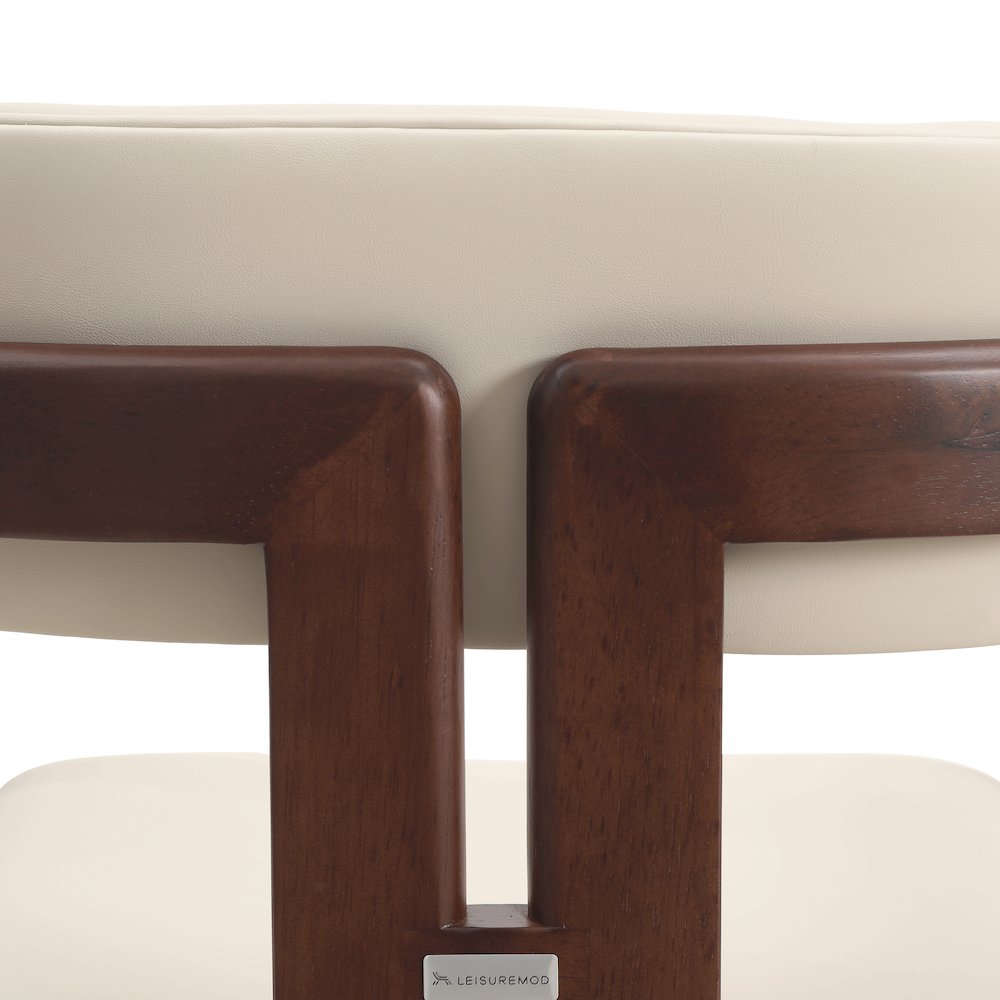 Velo Series Modern Dining Cha...lnut Color Wood with Toupe Seat Set of 4