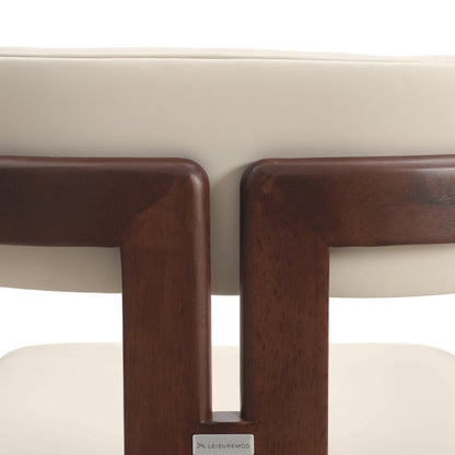 Velo Series Modern Dining Cha...lnut Color Wood with Toupe Seat Set of 4