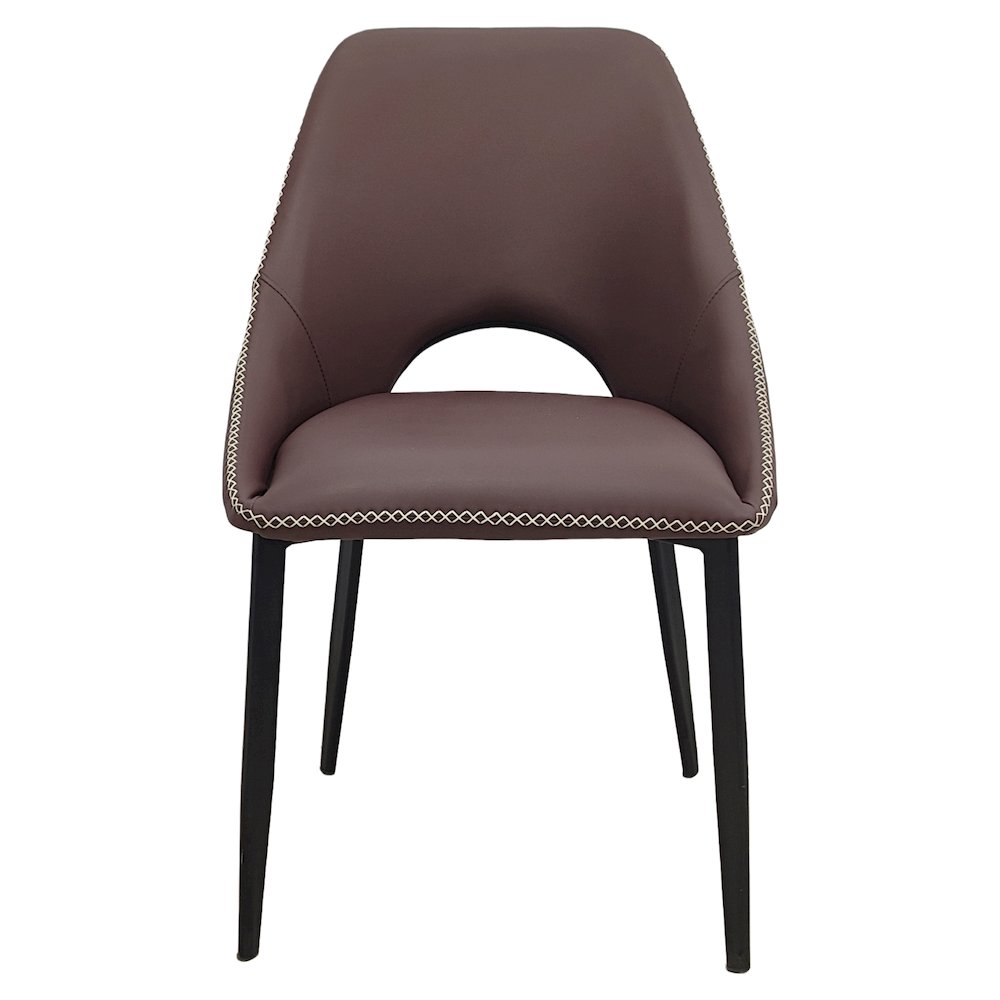 Amalfi Collection Fabric Modern Dining Chair in Plum Purple
