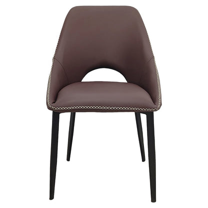 Amalfi Collection Fabric Modern Dining Chair in Plum Purple