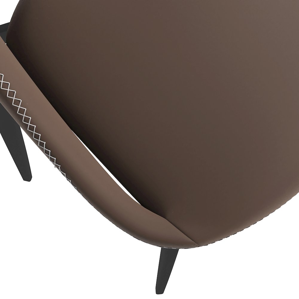 Amalfi Collection Fabric Modern Dining Chair in Light Brown