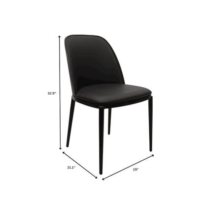 Zayle 7-Piece Dining Set with 55" Rectangular Dining Table in Black/Black
