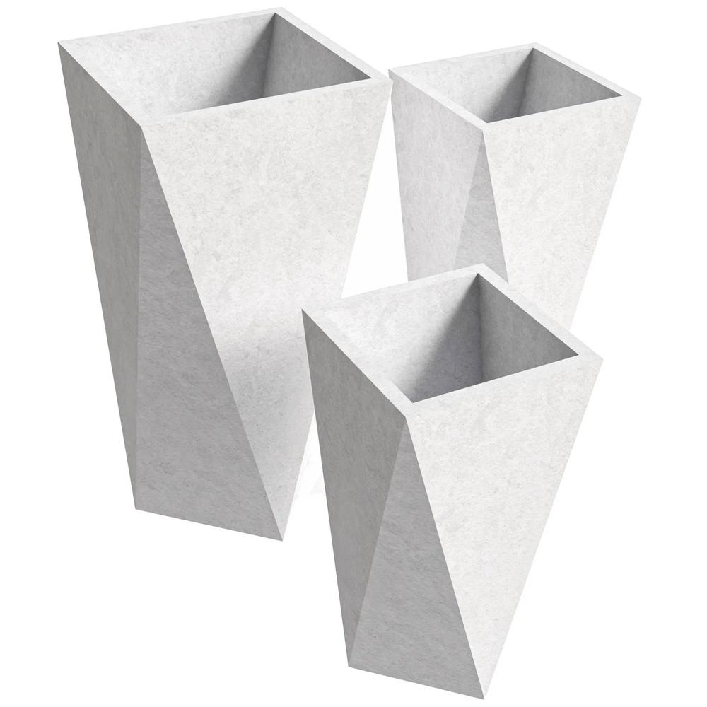 Aloe Series Planter set in White