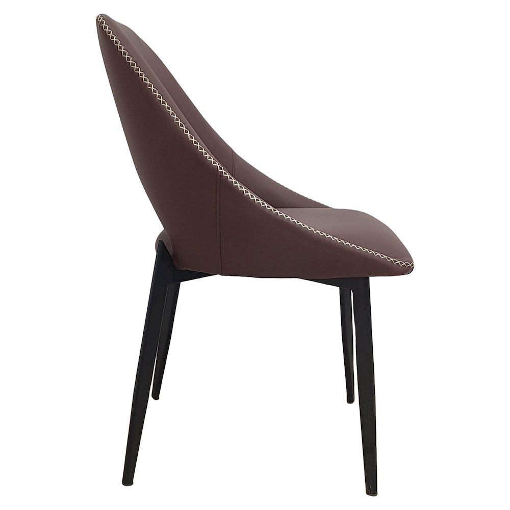 Amalfi Collection Fabric Modern Dining Chair in Plum Purple