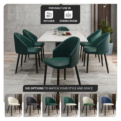 Paradiso Collection Modern Dining Seat in Green  Set of 2