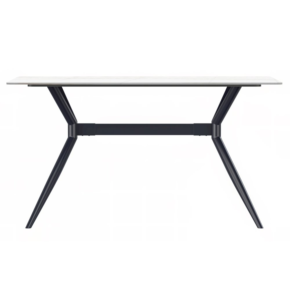 7-Piece Dining Set Rectangular Sintered Stone Dining Table