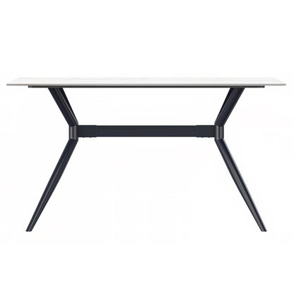 7-Piece Dining Set Rectangular Sintered Stone Dining Table